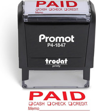 Paid Stamp Self Inking Stamp - Paid Stamp for Office, Accounts Payable Stamp W/T