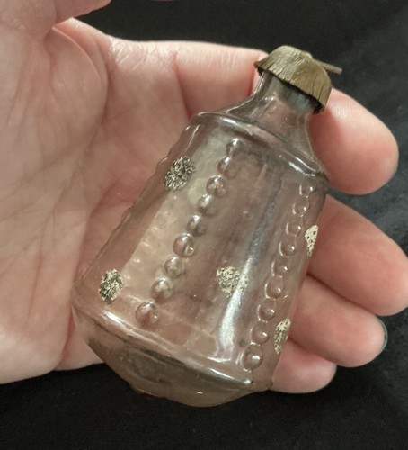 SELTENE Corning, WWII Perlenlaterne Papierkappe unversilbert Glas Ornament - Bild 5 von 5