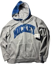 NWT Disney Mickey Mouse Hoodie women's S Gray graphic Sweatshirt fleece lined