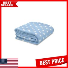 Adorable Lightweight Toddler Throw Blanket - Blue Dot, Machine Washable