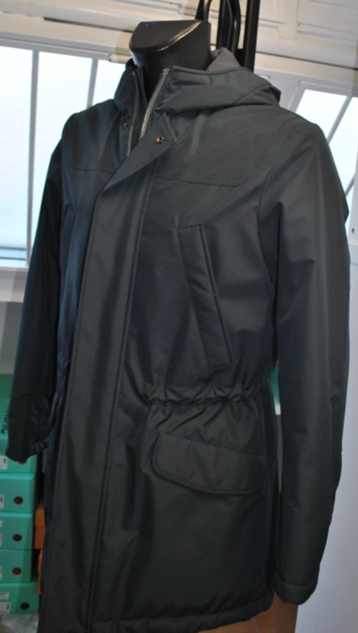 KIRED BY KITON NAPLES WARM PADDED COAT 1450.00 POSTER. SZ 50 BLU - product detail image 1