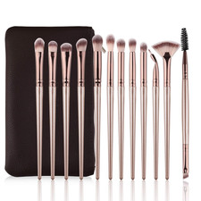 Eye Makeup Brushes,12 PCS Professional Eye Shadow, Concealer, Eyebrow, Foundatio