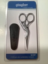 Gingher Scissors Set:  New Stork Embroidery 3 1/2" Italy & Appliqué 6" Germany