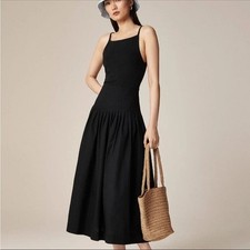 J. Crew Women's Pintuck mixy dress Small Black Color
