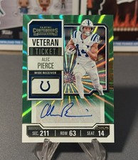 2023 Panini Contenders Alec Pierce Auto Veteran Ticket Green Laser #CTA-API