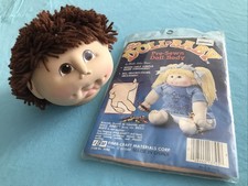 VTG Martha Nelson Thomas The Original Doll Baby Pre-Sewn Body  Brown Hair Head