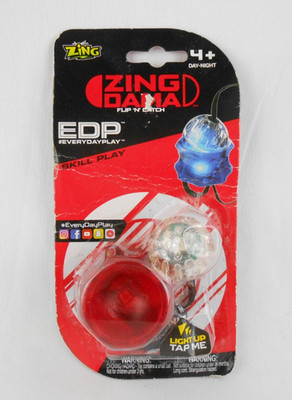Zing Dama Flip and Catch Red LED Skill Play Toy Trick Challenge New 2017