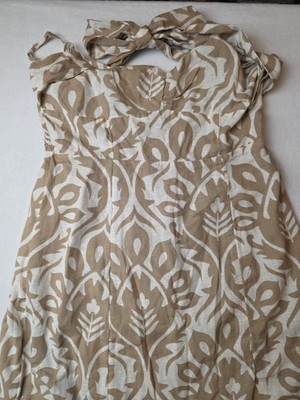 ae catie corset printed column midi dress AE Catie Corset Printed Column Midi Dress