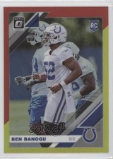 2019 Panini Donruss Optic Rookies Red & Yellow Prizm Ben Banogu #124 01jy
