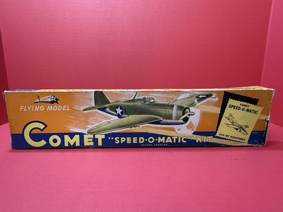 Vintage 1940s E7 FOCKE WULF 190 - Comet ''Speed-O-Matic'' Balsa Wood Airplane Kit