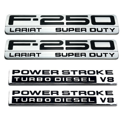 #ad #ad Door fender Badges Set of 4 Fit for 05 07 250 Lariat Powerstroke V8 Replacement $64.99