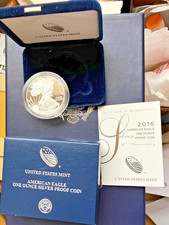 2016-w  Proof  Dcam Silver Eagle   30th Anniversary Lettered Edge Ogp