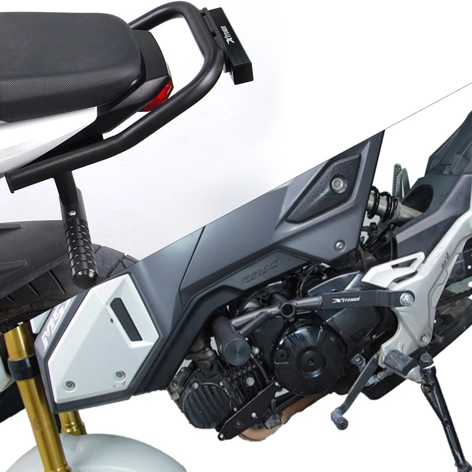 Juego de subjaula con clavijas de acrobacias y barra rascadora apta para Honda Grom 125 2016-2020 Foto 2 de 4