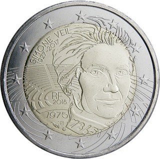 PIÈCE 2€ COMMÉMORATIVE SIMONE VEIL 2018 UNC