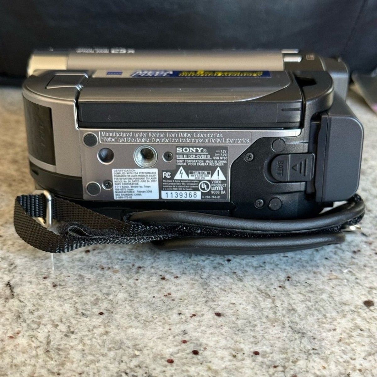 Sony Handycam DCR-DVD810 digital video camera recording vintage