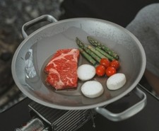 Cladin Real Titanium Camping Griddle 32cm IH Induction BBQ Pan Lightweight Korea