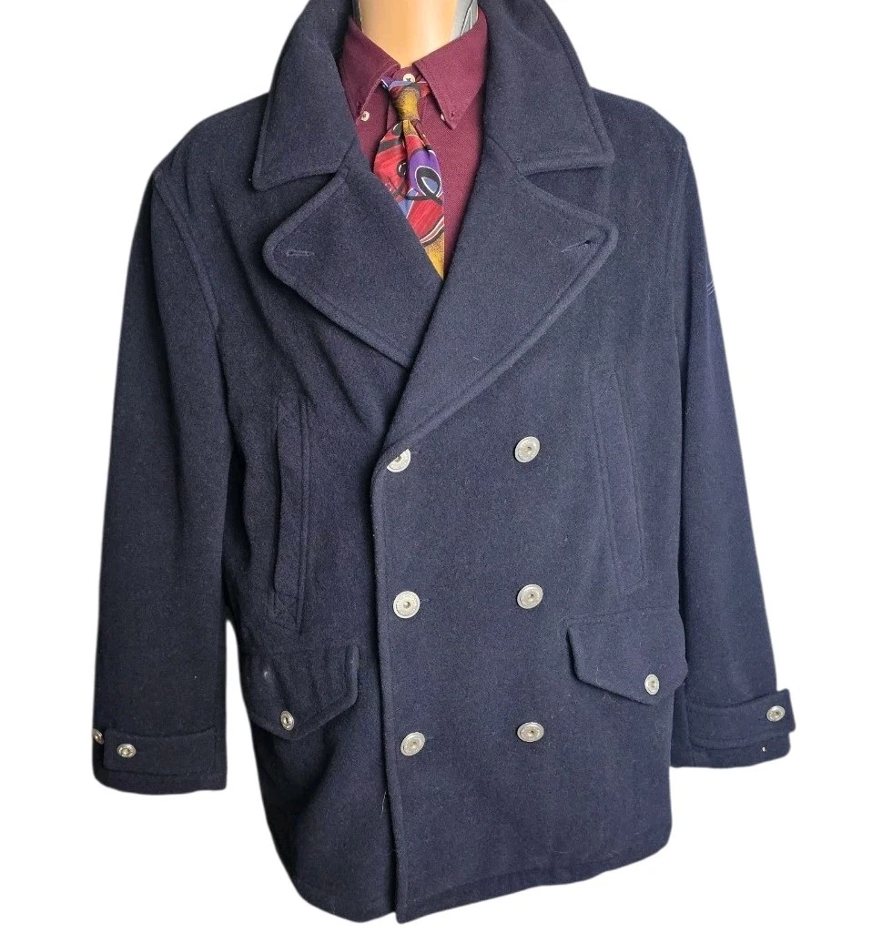Vintage Pea Coat In Vintage Outerwear Coats & Jackets For Men for