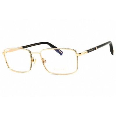 Chopard Men's Eyeglasses Shiny Black/Gold Rectangular Full Rim Frame VCHL48 0SA1