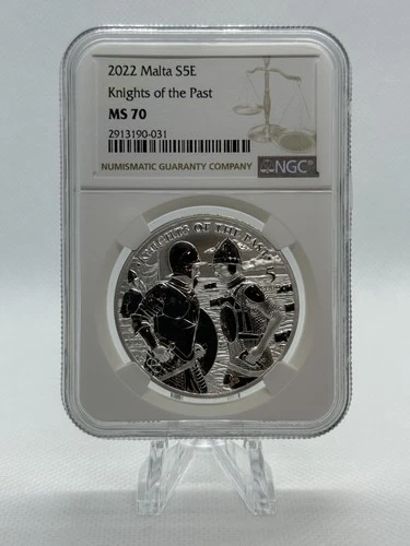 2022 Malta Knights of the Past 1 oz Silver NGC MS 70