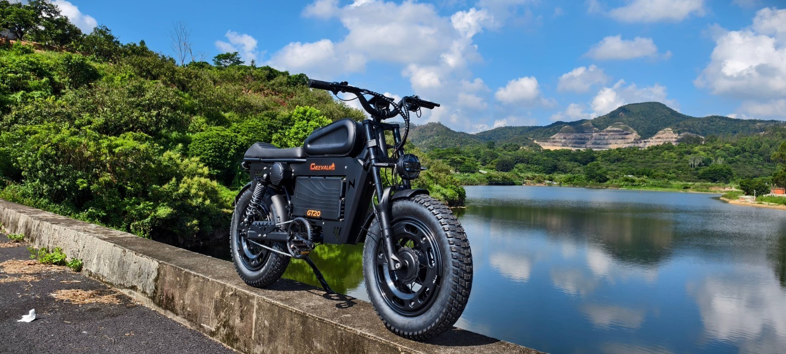 20" Electric Motorbike 6000W Tire 40MPH 60V 43AH Electric Motorcycle E-Dirt Bike