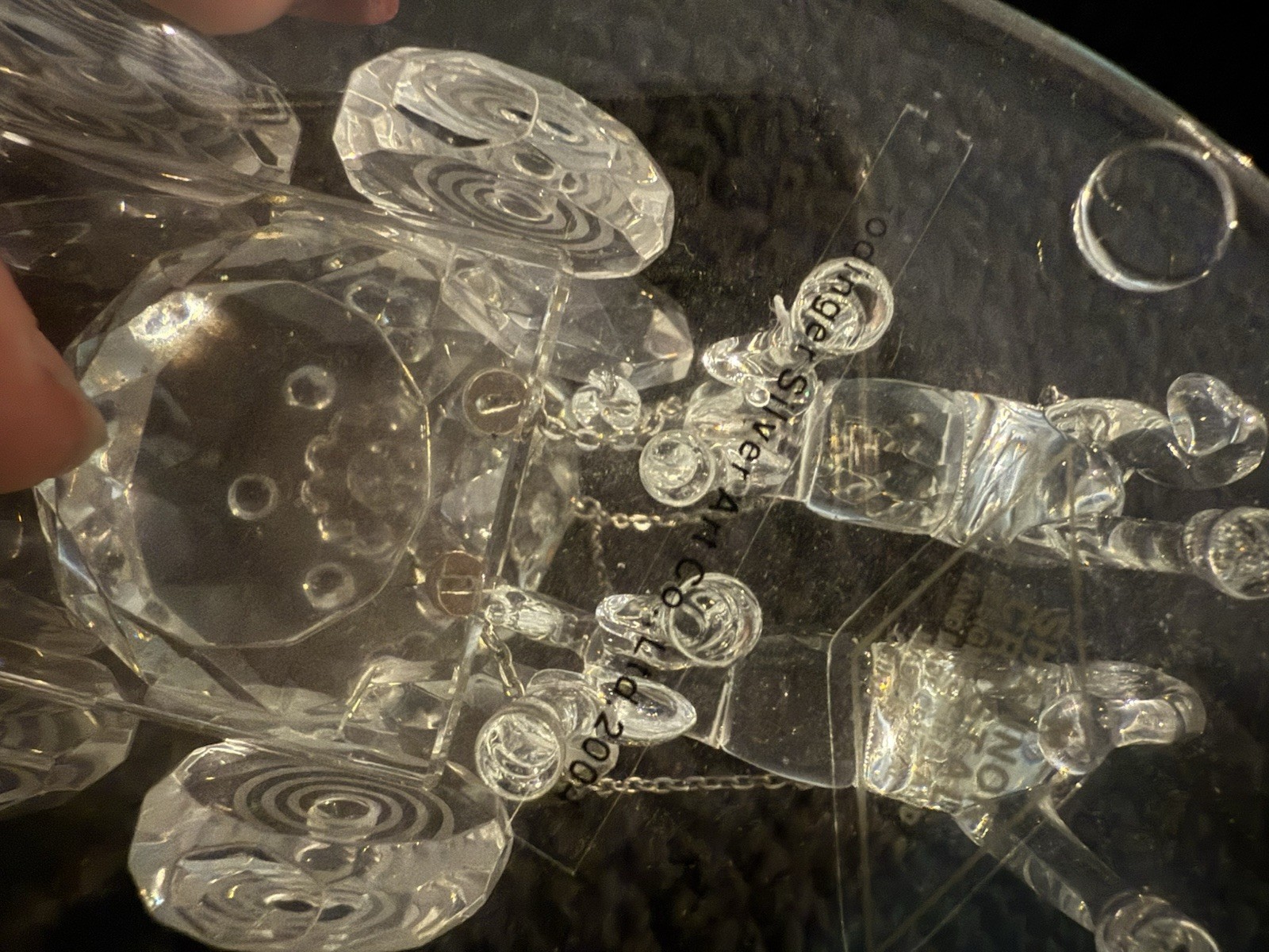 Godinger Handmade Shannon Crystal Coach Horse & Carriage Sculpture DAMAGED