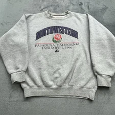 Vintage 1996 Starter Northwestern Wildcats Rose Bowl Sweatshirt Mens Size Large