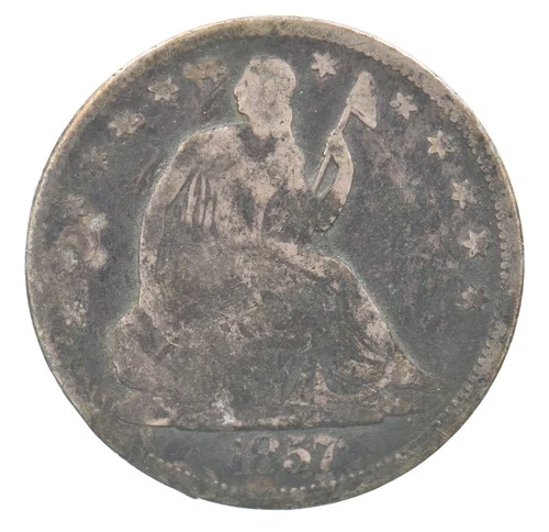 1857 Seated Liberty Half Dollar Beautiful Tone *7561