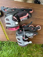 Bravo Sports Girls Adjustable Inline Skates Size 5-8 Pink/Black Roller Blades