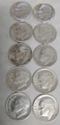 Lot of 10 - U.S. 90% Silver Roosevelt Dimes 1950-1959 PD+ S Mints $1 Face #16