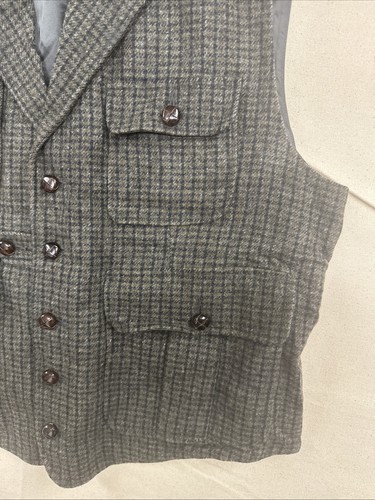 BANANA REPUBLIC Men's Grey/Brown Vintage Five-Button Vest Size M - Picture 3 of 7
