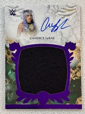 2025 WWE Topps Royalty Candice LeRae Relic Autograph Purple /50 Auto Smack Down