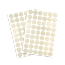 2-Sheet Self-adhesive Screw Covers Caps Sticker 21mm 54 in 1 Thin Line White