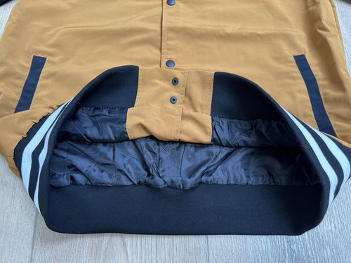 Kapuzen College Jacke NEU mit Etikett Herren L Gold Schwarz Reason Marke Patches Knöpfe - Bild 10 von 16
