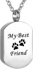 Cremation Jewelry for Ashes for Pet Stainless Steel Keepsake Waterproof Memorial