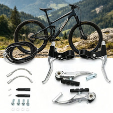 Mountain Bike V Brake Set Front and Rear MTB Hybrid Callipers Cables Lever Kit*