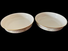 Vintage Lenox Set 2 Coupe Soup Bowls Castle Garden 7 3/8” Diameter Made in USA