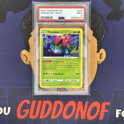 PSA 9 MINT 2022 Pokemon Go VENUSAUR #003 Holo Foil Rare