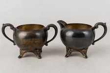 F.B. Rogers Silverplate Creamer & Sugar Bowl Set