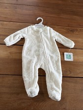 DISNEY Baby Winnie The Pooh Jumpsuit 3-6 Months With Zipper Ivory Soft Fleece