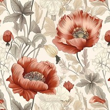 Floral Peel and Stick Wallpaper Boho Floral Contact Paper 16.9inch x 118.1inch
