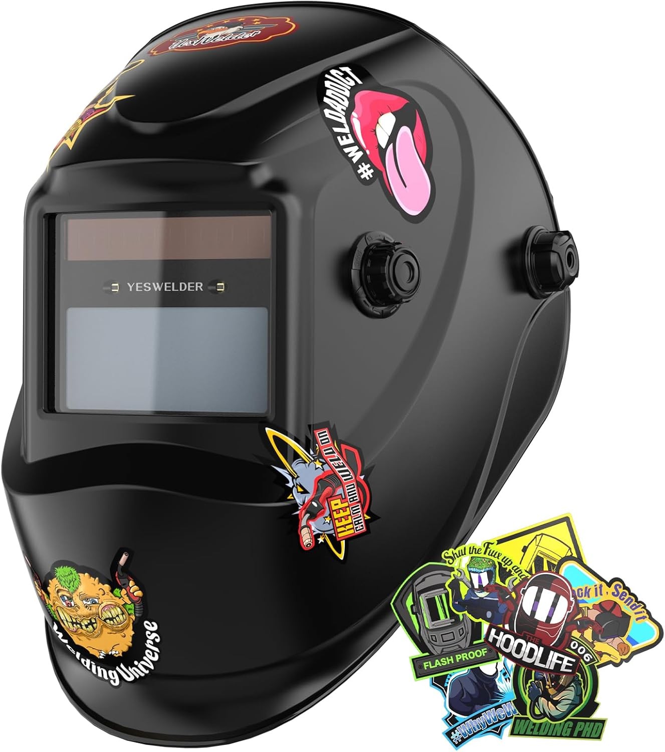 True Color Auto Darkening Welding Helmet, Wide Shade 4/9-13 for TIG MIG ARC