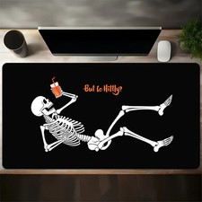 40 90cm1pc Large Gaming Mouse Pad Desk Mat - Gothic Skeleton Design with But t