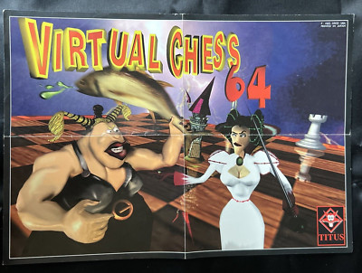 Virtual Chess 64 Nintendo 64 N64 1998 Poster P-NUS-NVCE-USA 8 1/4'' x 11 3/4''