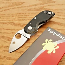 Spyderco Chicago Folding Knife 2" CTS-BD1 Steel Drop Point Blade G10 Handle