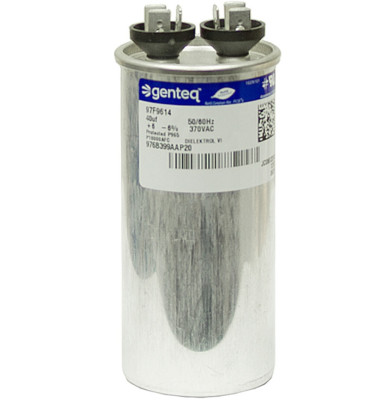 GENTEQ 976B399AAP20, 97F9614, 40 MFD, 370V, 50/60HZ, AC Run Capacitor