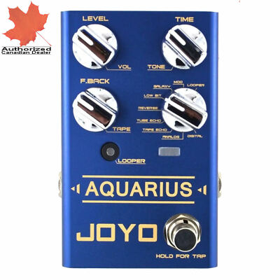 JOYO R-07 Aquarius Delay and Looper Guitar Effects Pedal Revolution R Series New