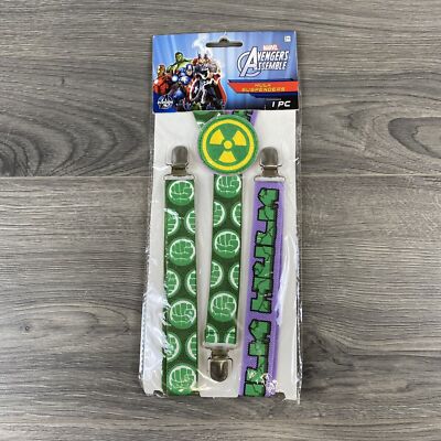 Marvel Avengers Hulk Suspenders Adult Novelty Cosplay Costume Dress Up