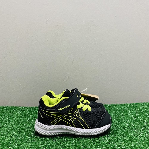 ASICS Contend 7 TS Baby Toddler Shoes Sneakers 1014A193 Black/Hazard Green K4 - Picture 2 of 11