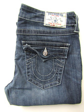 True Religion women's jeans legging W30 L30 mid blue stretch denim LEVD206