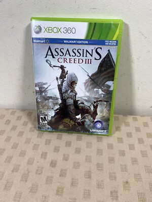 Assassin's Creed III 3 Walmart Edition (Microsoft Xbox 360, 2012) Complete